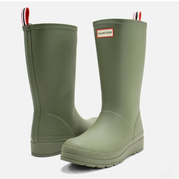 NEW HUNTER Play Insulated Faux Shearling Tall Rain boots for women 510 8S4 - Picture 5 of 7